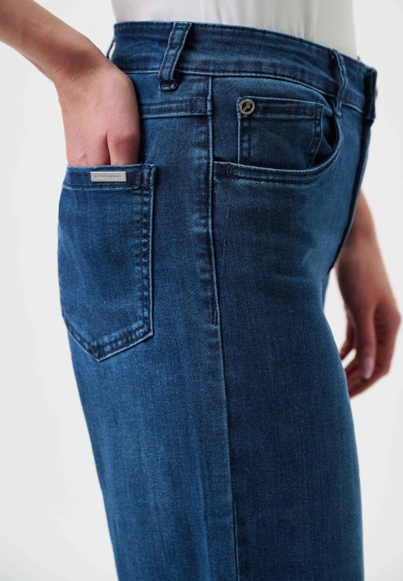 SPODNIE JEANSOWE GOLDIE WIDE-FIT NIEBIESKIE