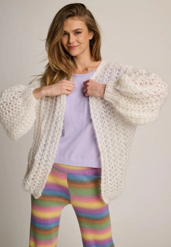 SWETER TESSA JEDWABNY KREMOWY