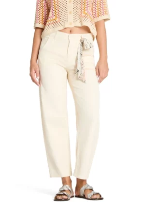 SPODNIE JEANSOWE ORELIE O-SHAPE ÉCRU