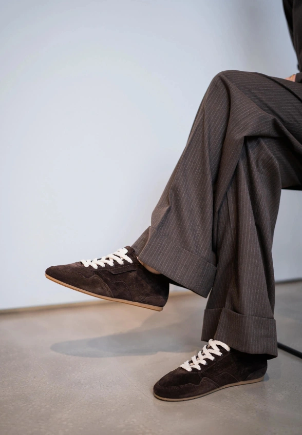 SNEAKERSY DROP ZAMSZOWE CZEKOLADOWY BRĄZ