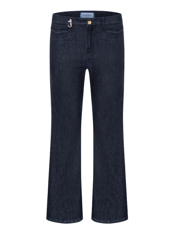 SPODNIE FABIENNE WIDE-FIT GRANATOWE