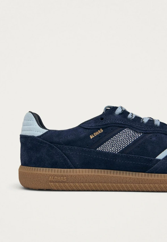 SNEAKERSY TB.490 RIFW Z ZAMSZOWEJ SKÓRY NIEBIESKIE
