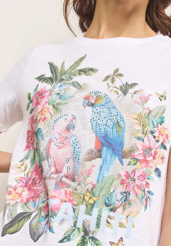 T-SHIRT THAITI MOOD BIAŁY