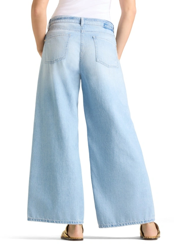 SPODNIE PALAZZO CROPPED JASNO-NIEBIESKIE