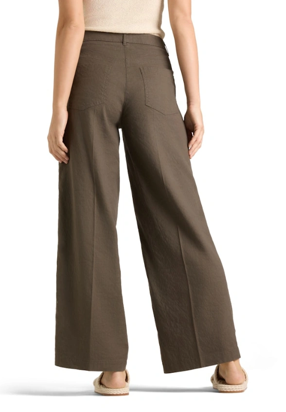 SPODNIE ADRIENNE WIDE-FIT KHAKI