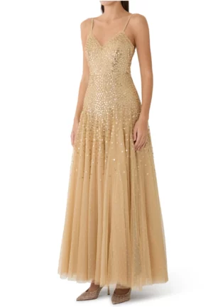 SUKIENKA SEQUIN CASCADE CAMI MIODOWY BRĄZ