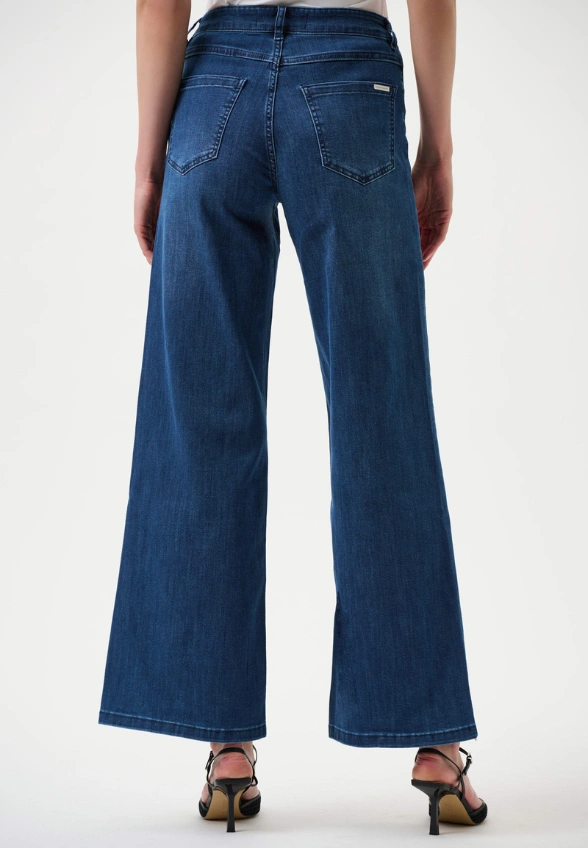 SPODNIE JEANSOWE GOLDIE WIDE-FIT NIEBIESKIE