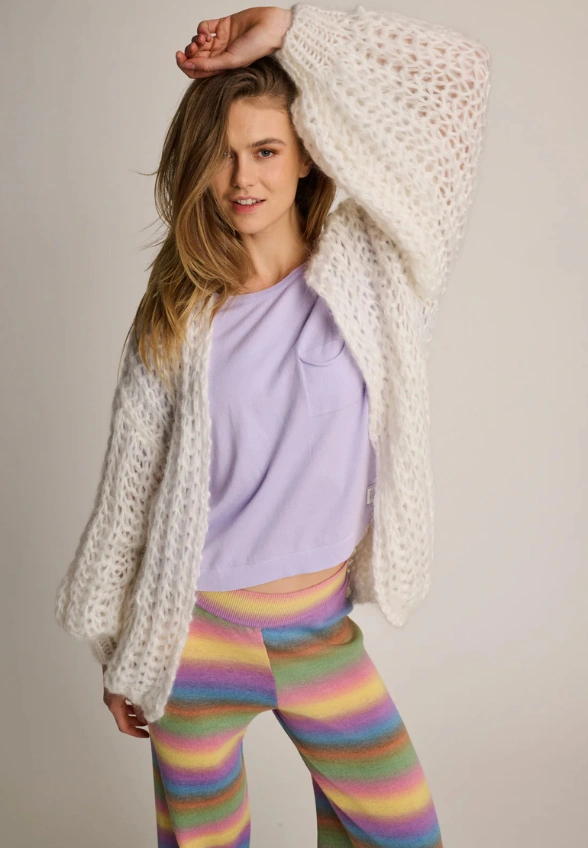 SWETER TESSA JEDWABNY KREMOWY