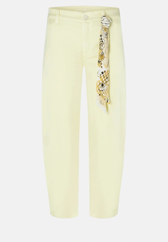 SPODNIE JEANSOWE ORELIE O-SHAPE BANANOWY ZÓŁTY