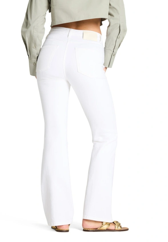 SPODNIE FABIENNE WIDE-FIT BIAŁE