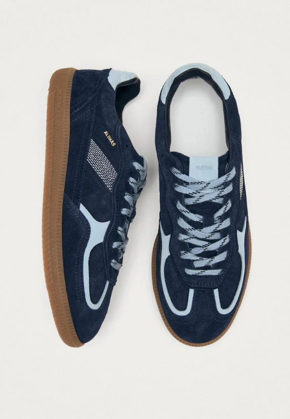 SNEAKERSY TB.490 RIFW Z ZAMSZOWEJ SKÓRY NIEBIESKIE