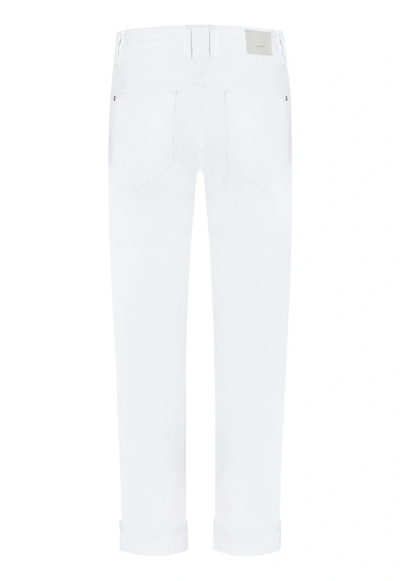 SPODNIE JEANS GAIA RELAXED-FIT BIAŁE