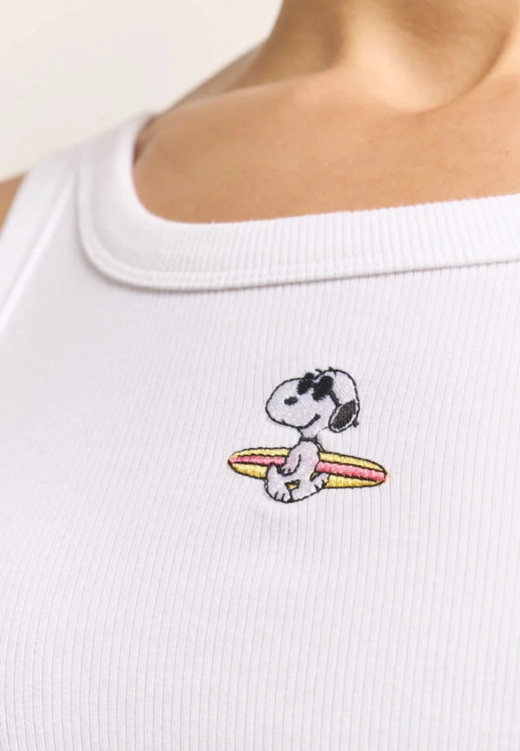 TOP Z HAFTEM SNOOPY BIAŁY