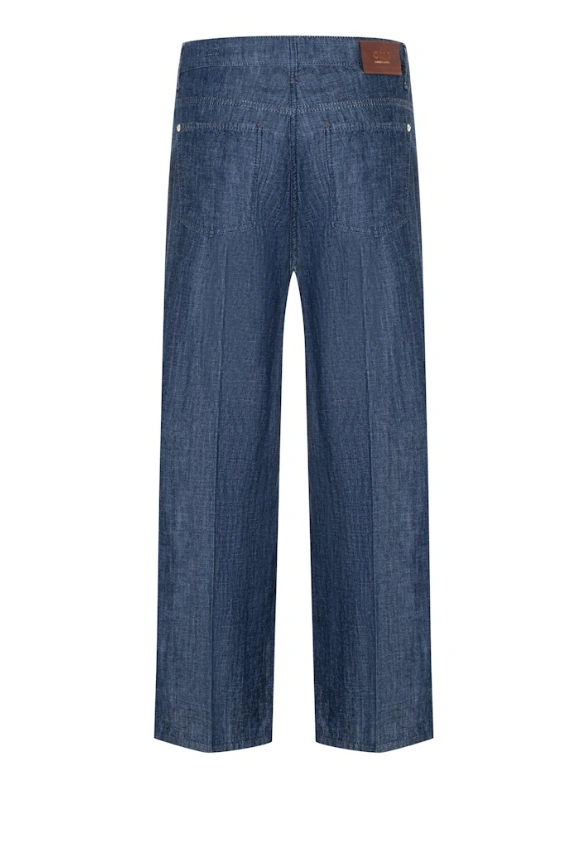 SPODNIE JEANSOWE AIMEE CROPPED CIEMNO-NIEBIESKIE