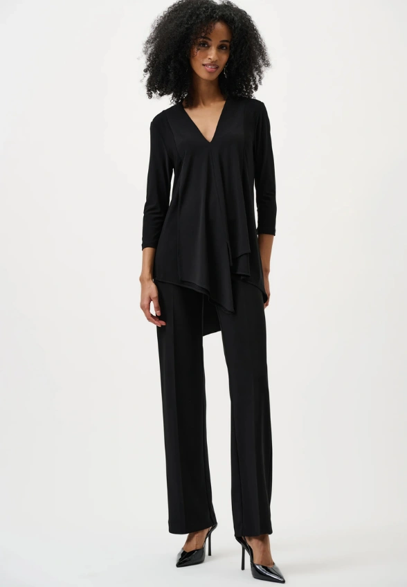 SPODNIE WIDE-FIT CZARNE