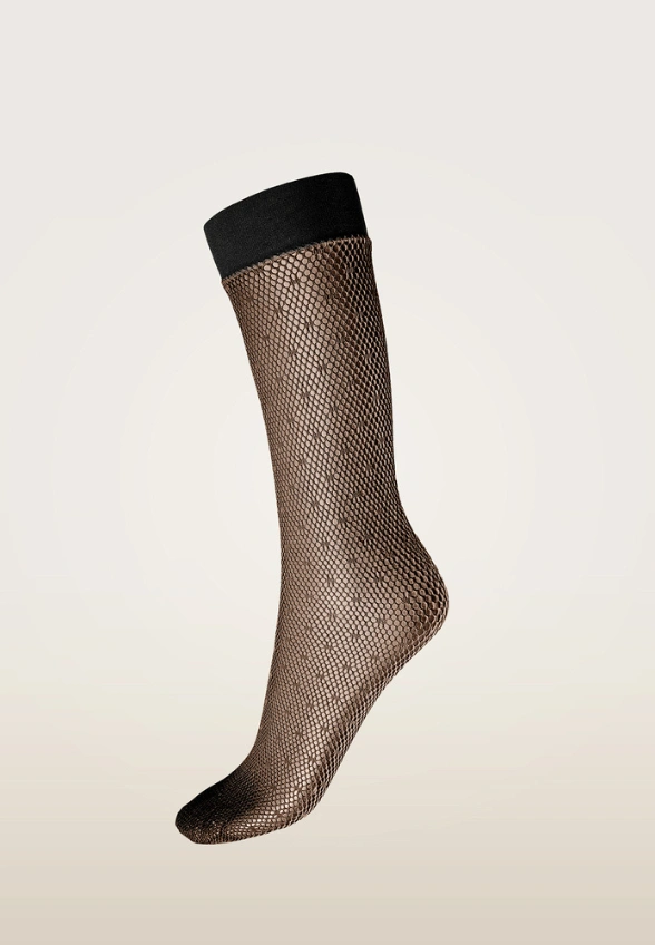 SKARPETKI DOTTED NET CZARNE