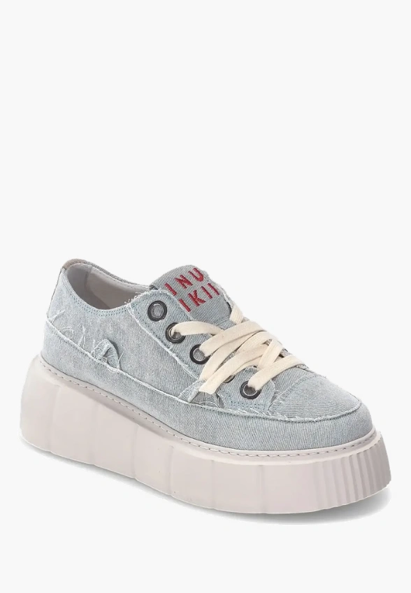 SNEAKERSY MATILDA FRAYED DENIM BŁĘKITNE