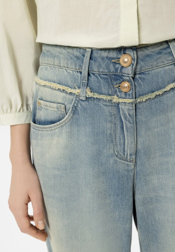 SPODNIE JEANSOWE FLARED NIEBIESKIE