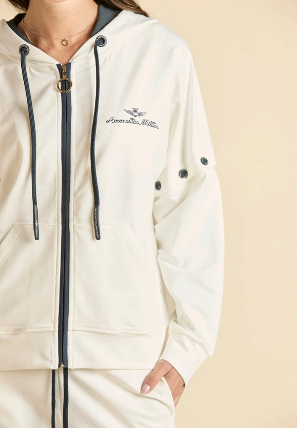 BLUZA Z ODPINANYMI RĘKAWAMI BIAŁA