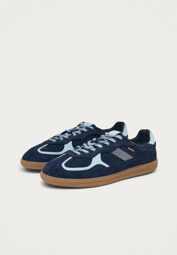 SNEAKERSY TB.490 RIFW Z ZAMSZOWEJ SKÓRY NIEBIESKIE