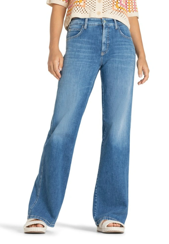 SPODNIE JEANSOWE AIMEE WIDE-FIT NIEBIESKIE