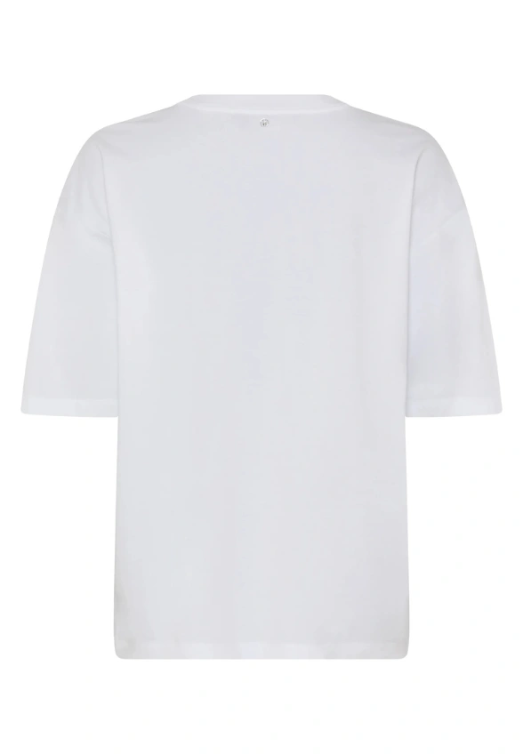 T-SHIRT BAWEŁNIANY Z NADRUKIEM FOTOGRAFICZNYM BIAŁY