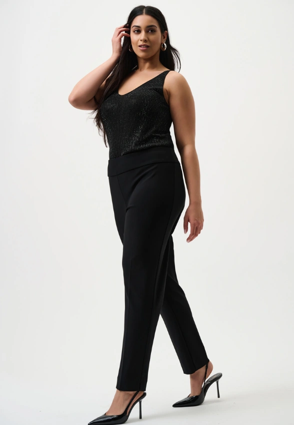 SPODNIE SLIM-FIT CZARNE