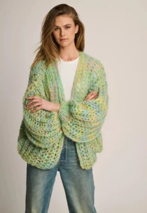 KARDIGAN TESSA JEDWABNY JASNA ZIELEŃ