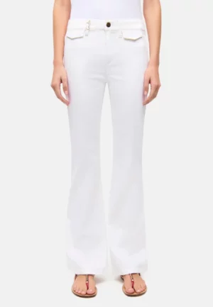 SPODNIE FABIENNE WIDE-FIT BIAŁE