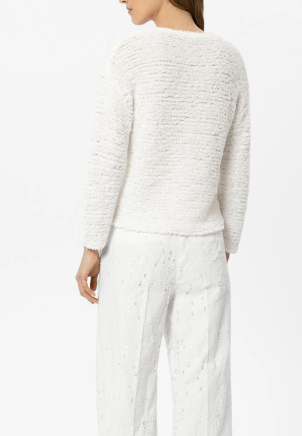 SWETER CEKINOWY BIAŁY