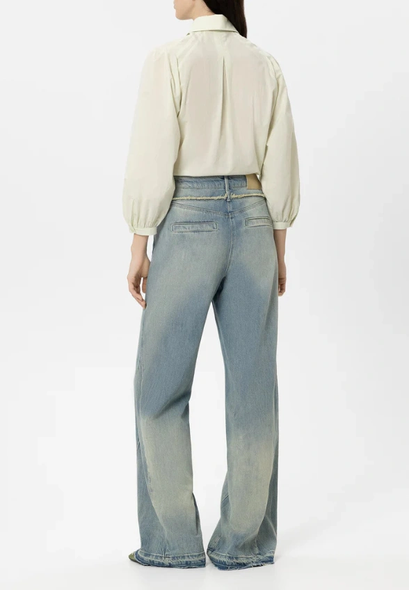SPODNIE JEANSOWE FLARED NIEBIESKIE