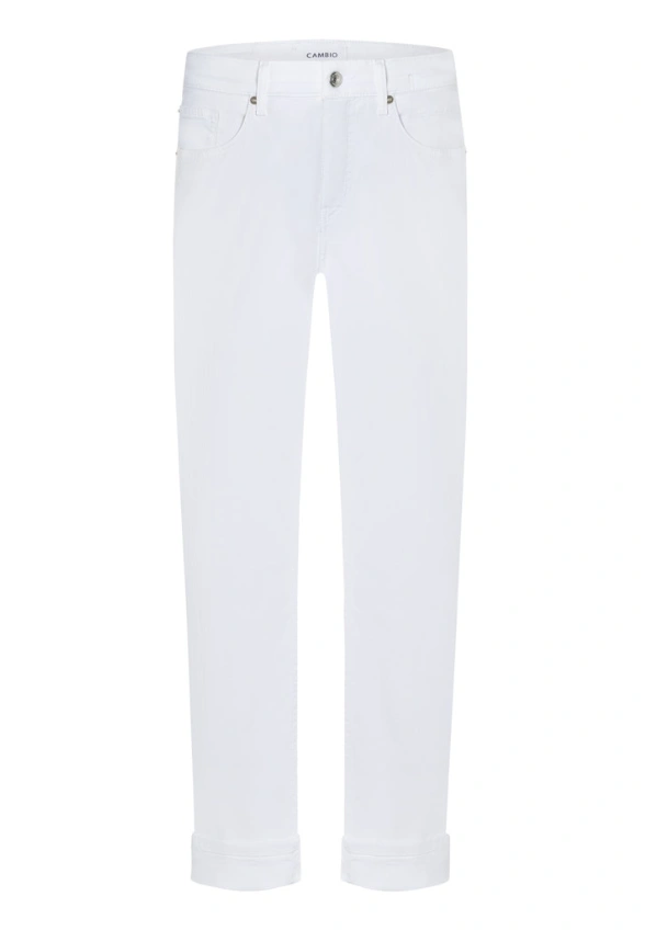 SPODNIE JEANS GAIA RELAXED-FIT BIAŁE