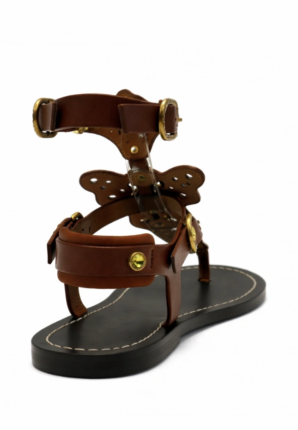 SANDAŁY BUTTERFLY GLADIATOR BRĄZOWE