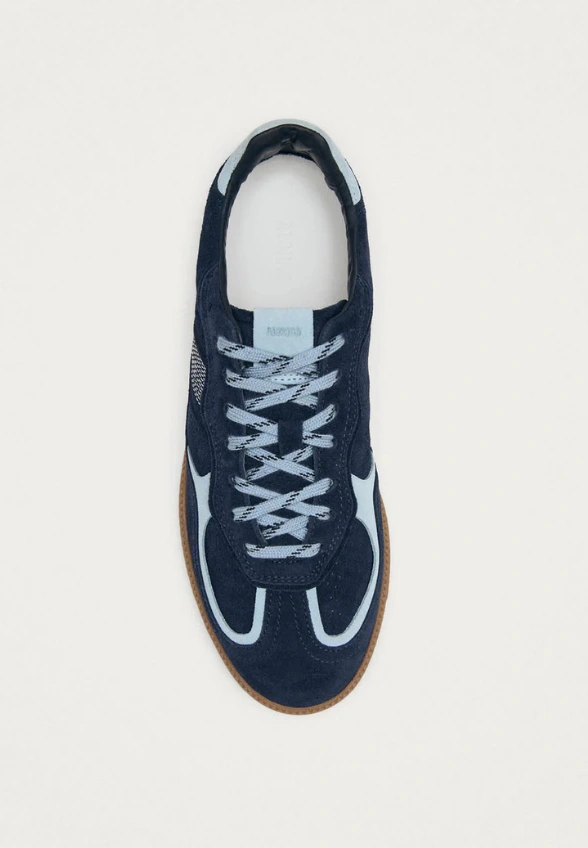 SNEAKERSY TB.490 RIFW Z ZAMSZOWEJ SKÓRY NIEBIESKIE