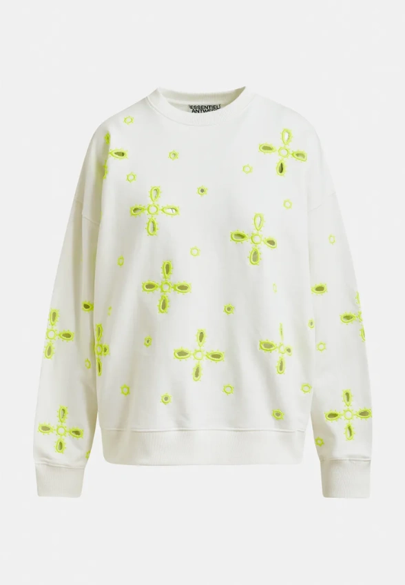 BLUZA Z AŻUROWYM HAFTEM KREMOWA