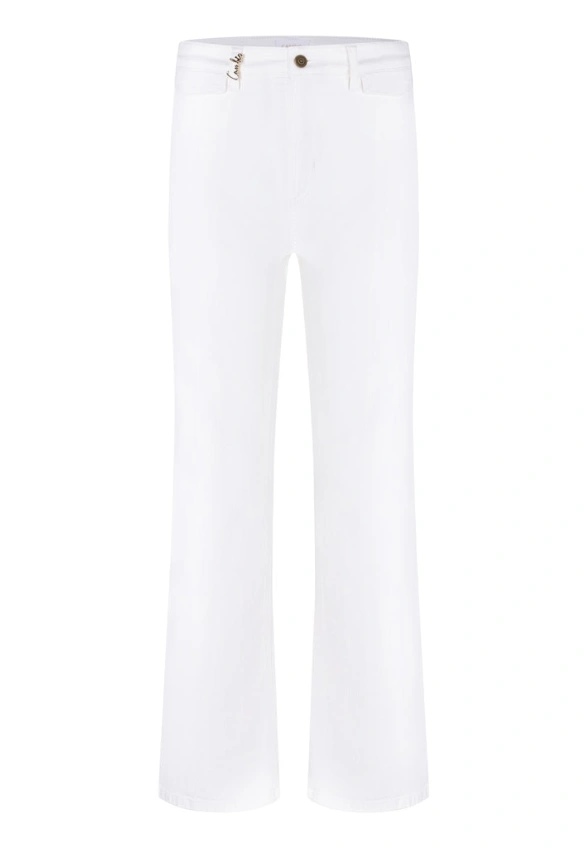 SPODNIE FABIENNE WIDE-FIT BIAŁE