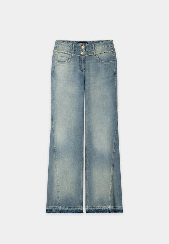 SPODNIE JEANSOWE FLARED NIEBIESKIE