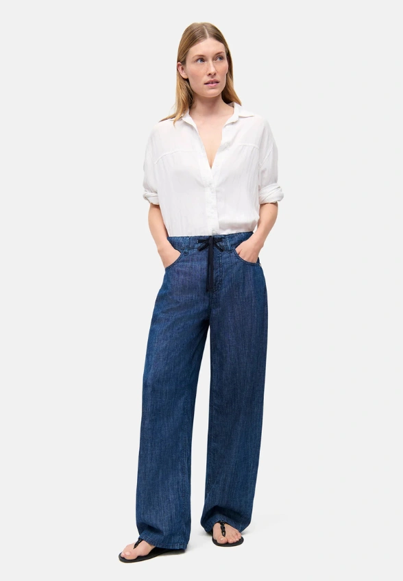 SPODNIE JEANSOWE BAGGY GRANATOWE