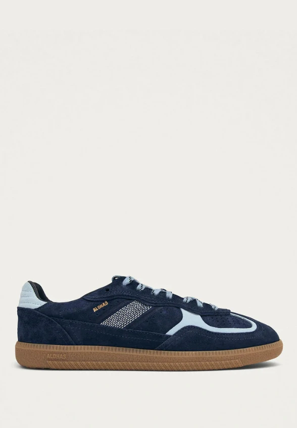 SNEAKERSY TB.490 RIFW Z ZAMSZOWEJ SKÓRY NIEBIESKIE
