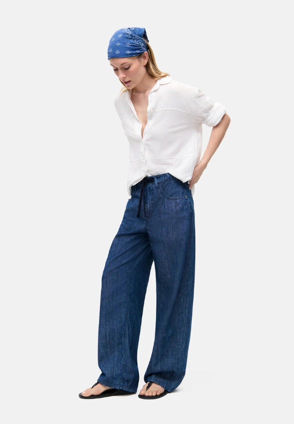 SPODNIE JEANSOWE BAGGY GRANATOWE