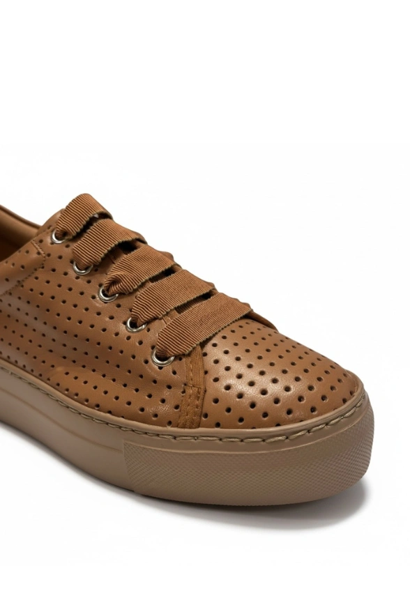 SNEAKERSY SKÓRZANE DAKOTA KARMELOWY BRĄZ