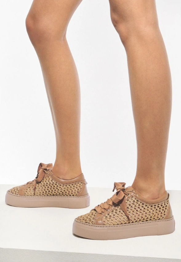 SNEAKERSY METRA KARMELOWY BRĄZ