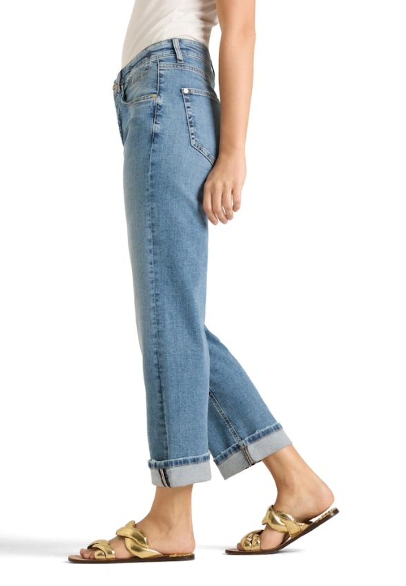 SPODNIE JEANSOWE GAIA RELAXED-FIT NIEBIESKIE