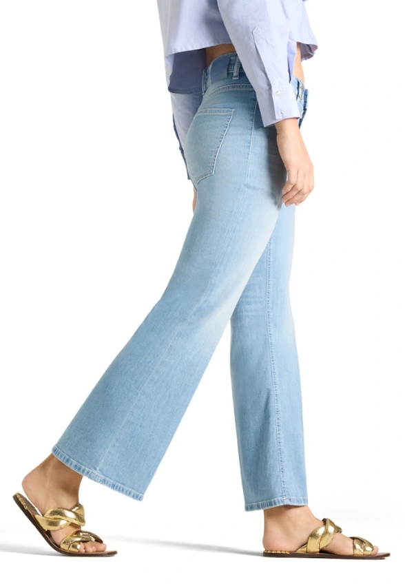 SPODNIE JEANSOWE FABIENNE POCKET CROPPE JASNO-NIEBIESKIE
