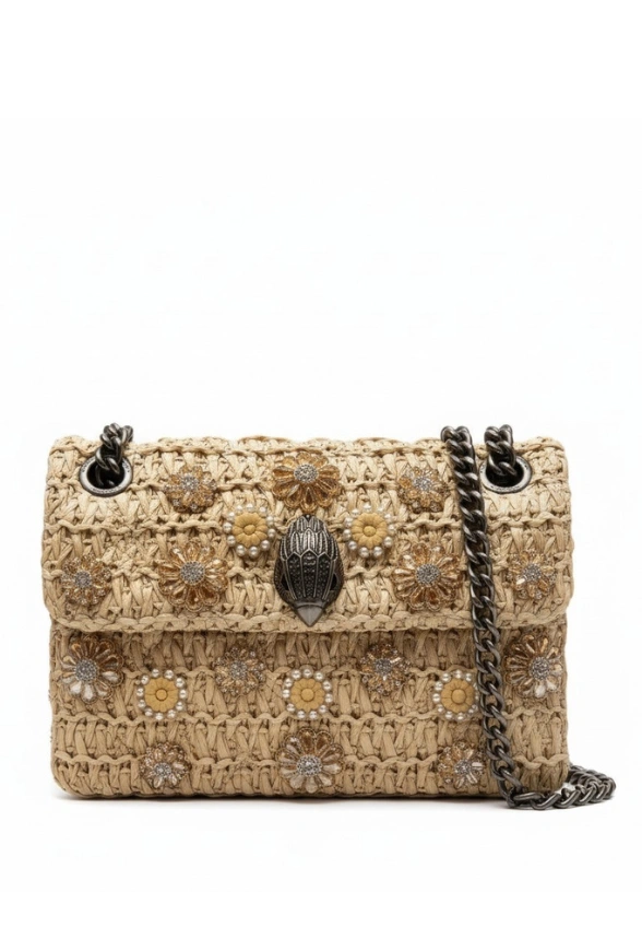 TOREBKA TWEED MINI KENSINGTON BEŻOWA