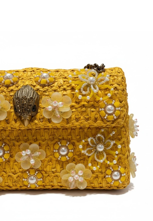 TOREBKA TWEED MINI KENSINGTON ŻÓŁTA