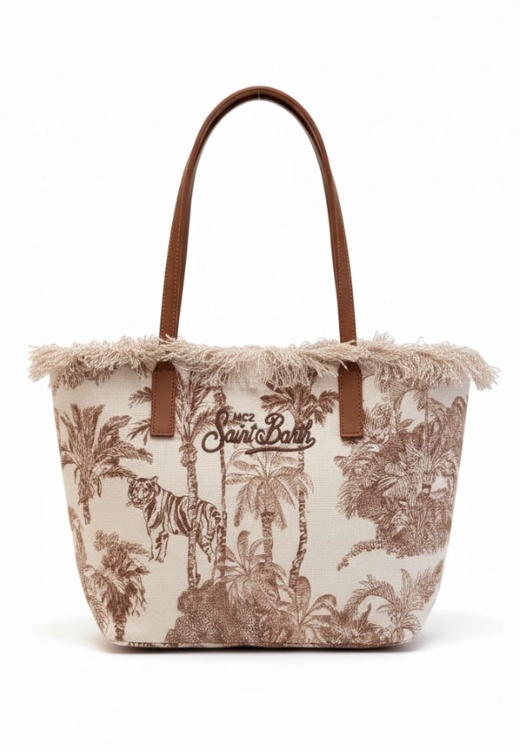 TORBA CITY BAG MID FRINGE JASNY BRĄZ