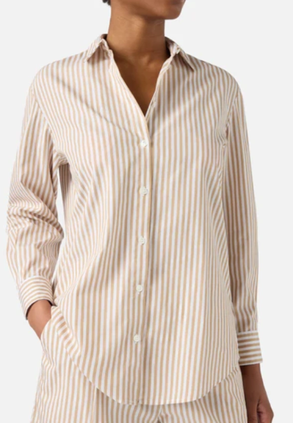 KOSZULA BRIGITTE STRIPES BRĄZOWA