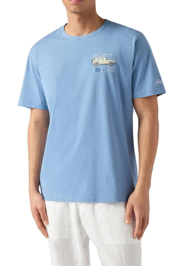 T-SHIRT MĘSKI PORTOFINO BŁĘKITNY