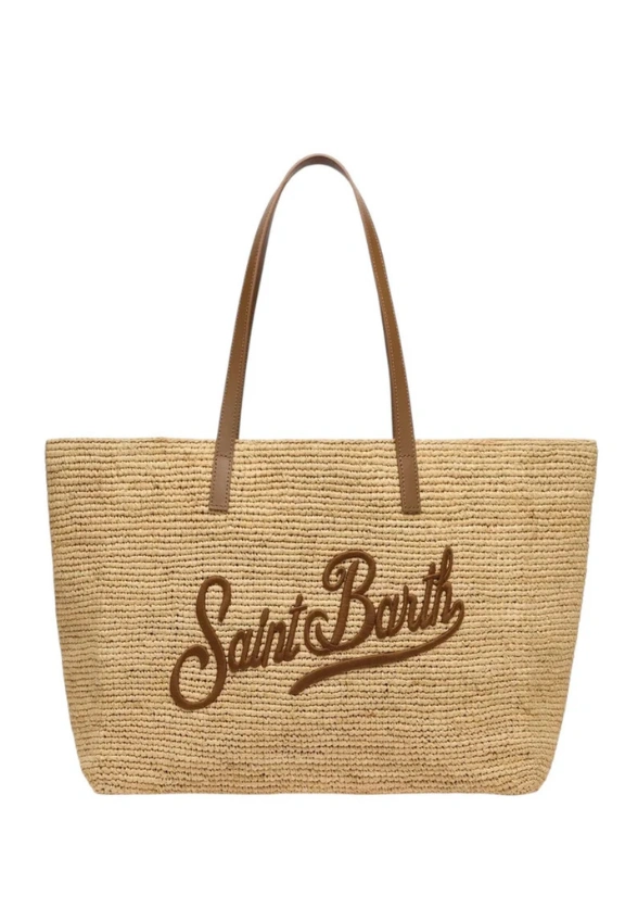 TORBA RAFFIA CITY BEŻOWO-BRĄZOWA